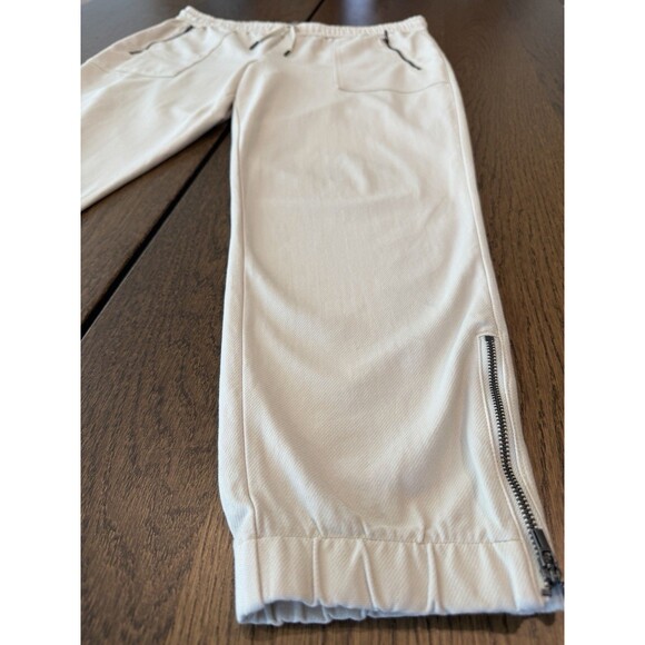 Athleta Farallon Jogger Pants Women’s Sz 14P Cream Zip Detail Drawstring Waist - Picture 3 of 15